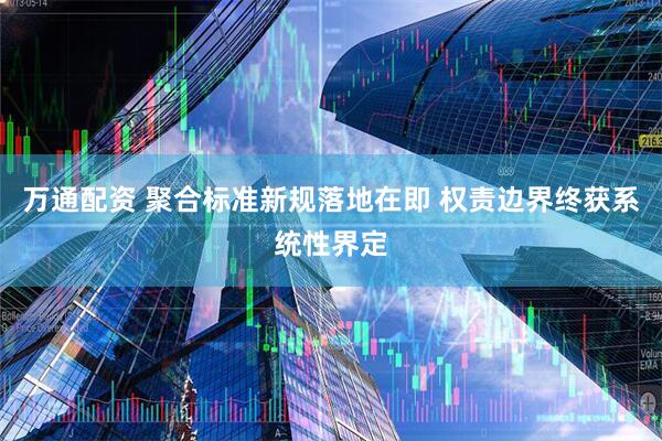 万通配资 聚合标准新规落地在即 权责边界终获系统性界定